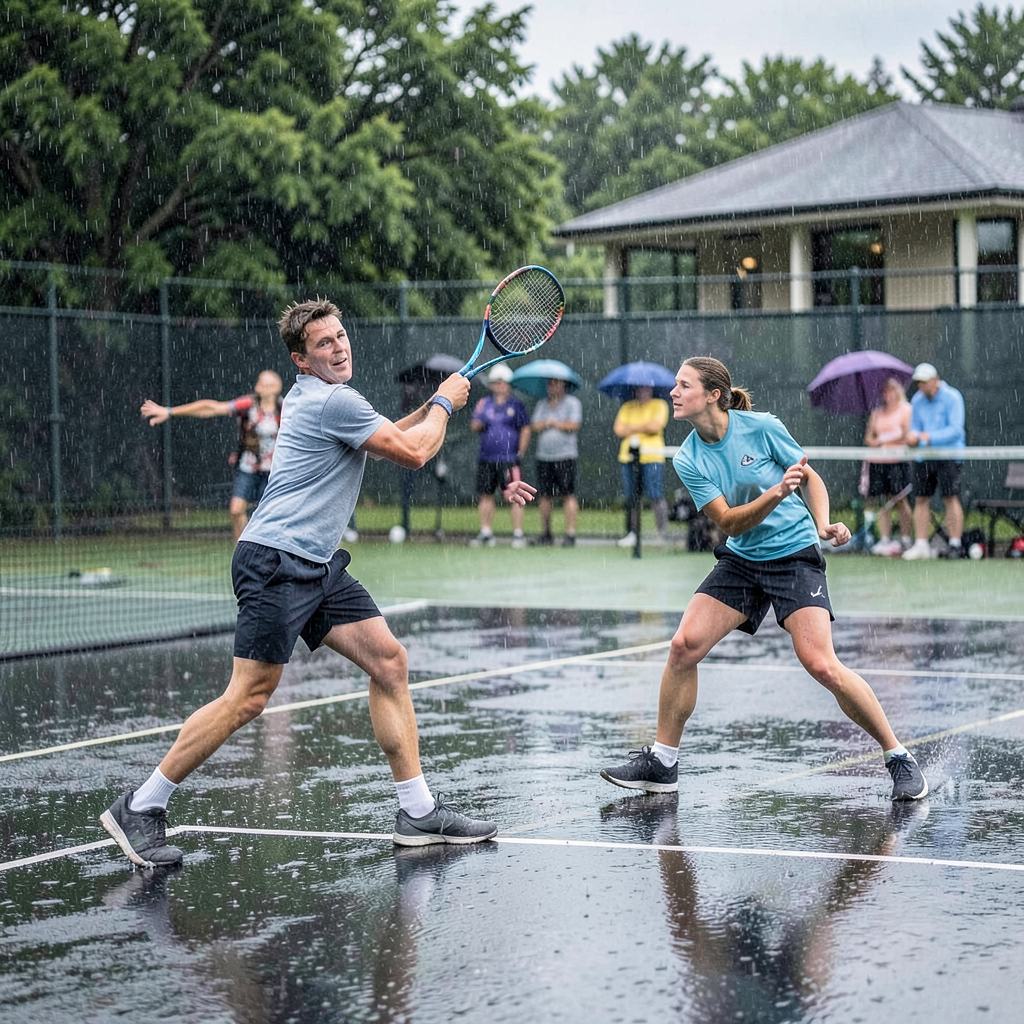 Adrian Firth and Matti Dent raise £3,035 at Riddlesden tennis marathon